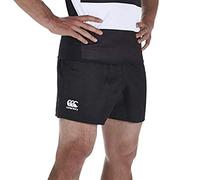 Canterbury Men's Professional Polyester Shorts | Rugby Short | Internal Drawstring & Pockets | Gym/Training Short, Black, 4XL