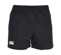 Canterbury CCC Professional Polyester Shorts, Men's Rugby Short, Internal Drawstring & Pockets, Gym/Training Short, Black, Men's X-Large