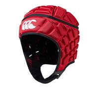 Canterbury Unisex Raze Rugby Headguard | Scrum Cap, Full Coverage | Soft-Edged Chin Strap | Designed Holes Aid Ventilation | Foam Padding Headguard, Flag Red, S
