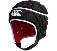 Canterbury CCC Rugby Raze Headguard, Scrum Cap, Full Coverage, Soft-Edged Chin Strap, Designed Holes Aid Ventilation, Foam Padding, Black, Large Boys