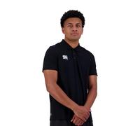 Canterbury Men's Waimak Cotton Polo Shirt | Rugby Shirt | Casual Top For Long Lasting Comfort, Black, M