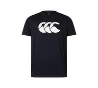 Canterbury Cotton T-Shirt Black with White Logo (L)