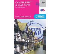 Landranger Active 179 Canterbury & East Kent, Dover & Margate Map With Digital Version - Pink, Pink One Size