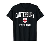 Canterbury England Flag Patriot Shield T-Shirt