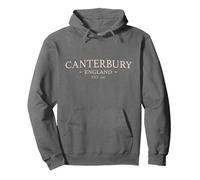 Canterbury England - Simple Canterbury UK CV14 Pullover Hoodie, Adult Unisex, Asphalt Grey, Medium