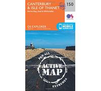 Explorer Active 150 Canterbury & The Isle of Thanet Map With Digital Version One Size