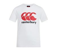 Canterbury Junior Boys CCC Logo T-shirt | Comfortable Regular Fit | Cotton Blend Non-Technical T-Shirt, Bright White, 6