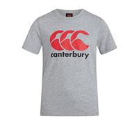 Canterbury Boy's CCC Logo T-shirt | Comfortable Regular Fit | Cotton Blend, Classic Marl, Age 6 (XS)