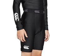 Canterbury Boy's Thermoreg Base-Layer Shorts | Rugby Compression Shorts | Anti-Bacterial | Anti-Odour & Moisture-Wicking Material, Black, SB