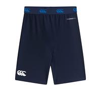 Canterbury Boy's Thermoreg Base-Layer Shorts | Rugby Compression Shorts | Anti-Bacterial | Anti-Odour & Moisture-Wicking Material, Navy, LB
