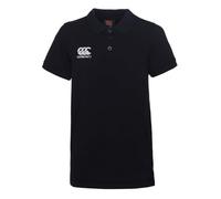 Canterbury Boy's Waimak Cotton Polo Shirt | Rugby Shirt | Casual Top for Long Lasting Comfort, Black, Age 12 (L)