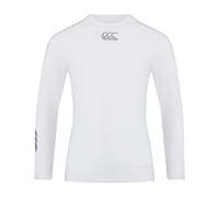 Canterbury Unisex Kids Thermoreg Long Sleeve | Compression Shirt With Heat Retention & Thermal Regulation Baselayer Tops, White, S EU
