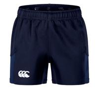 Canterbury Junior Unisex Advantage Rugby Shorts 2.0 | Elasticated Waist | CCC Logo Gym Shorts, Navy, 8