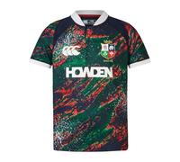 Canterbury Junior Unisex British & Irish Lions Warm Up Rugby Jersey | Replica Fit | Official British & Irish Lions Licensed Product Technical Rugby Jersey, Dark Sapphire/Rddaha/Egrt/Scar, 8