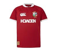 Canterbury Junior Unisex British & Irish Lions Replica Rugby Jersey | Soft Feel | Official British & Irish Lions Licensed Product Technical Rugby Jersey, Red Dahlia, 6