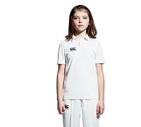 Canterbury Junior Unisex Polo Shirt | Cricket Whites | Moisture Wicking Polo Shirt