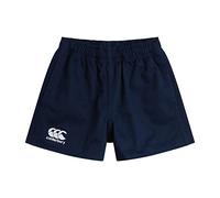 Canterbury Kid's Professional Cotton Shorts | Rugby Short | Internal Drawstring & Pockets | Gym/Training Short, Navy, Age 8 (S)