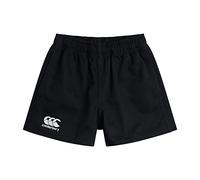Canterbury Junior Unisex Professional Cotton Shorts | Rugby Short | Internal Drawstring & Pockets | Gym/Training Short Gym Shorts, Black, 12