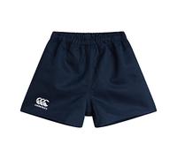Canterbury Kid's Professional Polyester Shorts | Rugby Short | Internal Drawstring & Pockets | Gym/Training Short, Navy, Age 12 (L)