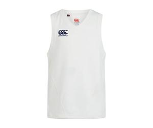 Canterbury Junior Unisex Sleeveless Overshirt | Sweater Vest | Cricket Whites Sweatshirt, Cricket Cream, 14