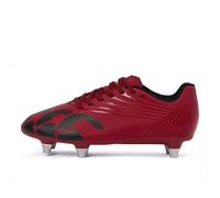 Canterbury Junior Unisex Stamped Ground Break Team Soft Ground Rugby Boots Red Dahlia Size UK 2