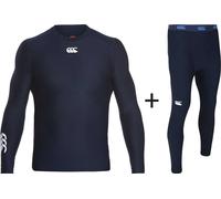 Canterbury Kids' Canterbury Thermoreg Base Layer COMBO - Navy Blue/Navy Blue - Youth small