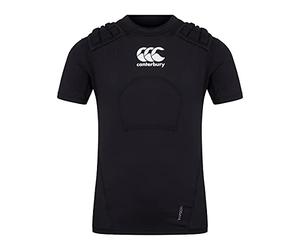 Canterbury Kid's Rugby Protection Vest, Black/Whte/Silver, MB
