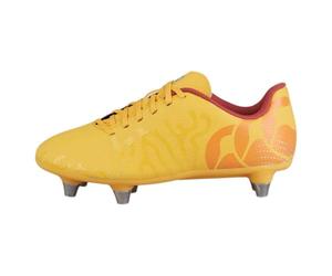 Canterbury Kid's Speed Infinite Team Junior Soft Ground Rugby Boot Amber Yellow Orange Crush Mars Dust