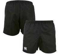 Canterbury Men's Advantage Rugby Shorts 2.0 | Elasticated Waist | CCC Logo Gym Shorts, Black, L