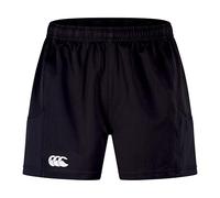 Canterbury Men's Advantage Rugby Shorts 2.0 | Elasticated Waist | CCC Logo Gym Shorts, Black, 2XL