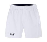 Canterbury Men's Advantage Rugby Shorts 2.0 | Elasticated Waist | CCC Logo Gym Shorts, White, 4XL
