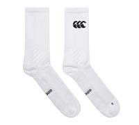 Canterbury Men's Anti-Slip Grip Socks Mid Calf Socks | Arch Support | Internal and External Grip Socks, Bright White, XS