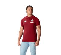 British & Irish Lions Men's Canterbury 2025 Pique Polo, Red Dahlia, S