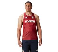 Canterbury Men's British & Irish Lions Canterbury Superlight Singlet | Lightweight Rugby Vest | Breathable | Official British & Irish Lions Licensed Product Technical Vest, Red Dahlia, XS