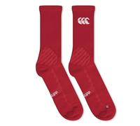 Canterbury Men's British & Irish Lions Crew (Grip) Socks | Official British & Irish Lions Licensed Product Socks, Red Dahlia, S