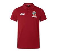 British & Irish Lions Men's Canterbury 2025 Pique Polo, Red Dahlia, S