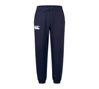 Canterbury Men's CCC Leisure Sweatpants | Jogging Bottoms | Cuffed Hem | Embroidered Logo Fleece Joggers, Navy, 4XL