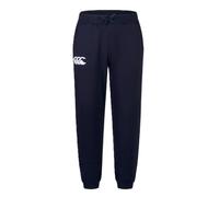 Canterbury Men's CCC Leisure Sweatpants | Jogging Bottoms | Cuffed Hem | Embroidered Logo Fleece Joggers, Navy, 4XL