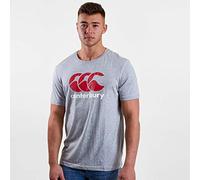 Canterbury Men's CCC Logo Tee T-Shirt | Soft Cotton Blend Non-Technical T-Shirt, Classic Marl, 2XL