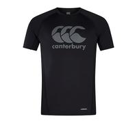 Canterbury Men's Large Logo Superlight T-Shirt, Black/Gunmetal Grey L