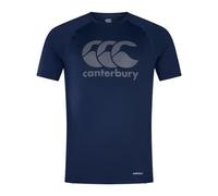 Canterbury Men's Large Logo Superlight T-Shirt | Training Top | Breathable | Quick Drying Technical T-Shirt, Navy, 3XL