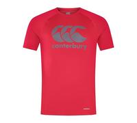 Canterbury Men's Large Logo Superlight T-Shirt | Training Top | Breathable | Quick Drying Technical T-Shirt, Flag Red, L