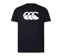 Canterbury T-Shirt – Logo Short Sleeve, Cotton, White Logo – M Black