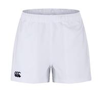 Canterbury Men's Players Drill Shorts | Rugby Shorts | CCC Logo Gym Shorts, White, L