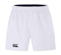Canterbury Men's Professional 2.0 Shorts | Rugby Shorts | CCC Logo Gym Shorts, White, L