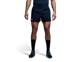 Canterbury Men's Professional Cotton Shorts | Rugby Short | Internal Drawstring & Pockets | Gym/Training Short, Navy, S