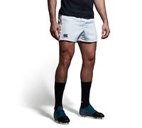 Canterbury Men's Professional Polyester Shorts | Rugby Short | Internal Drawstring & Pockets | Gym/Training Short, White, L