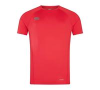 Canterbury Men's Small Logo Superlight T-Shirt | Training Top | Breathable | Quick Drying Technical T-Shirt, Flag Red, XS