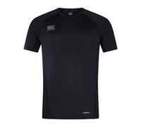 Canterbury Men's Small Logo Superlight T-Shirt Training Top, Black/Gunmetal Grey, S