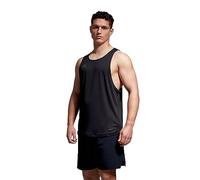Canterbury Men's Superlight Singlet Vest | Breathable | Quick Drying Technical Vest, Black/Gunmetal Grey, 4XL